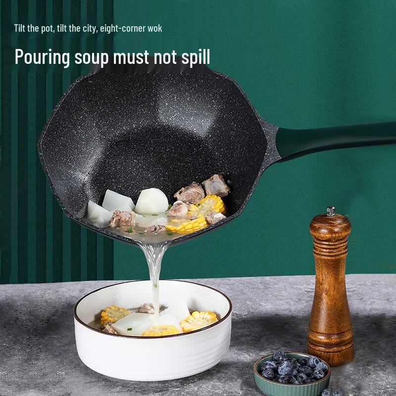 SEMREO Octagonal Diamond Non-Stick Wok