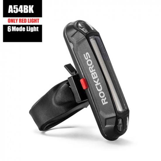 ROCKBROS Bicycle Safety 3-colors Rear Light Waterproof LED USB Bike Tail Light one color-red