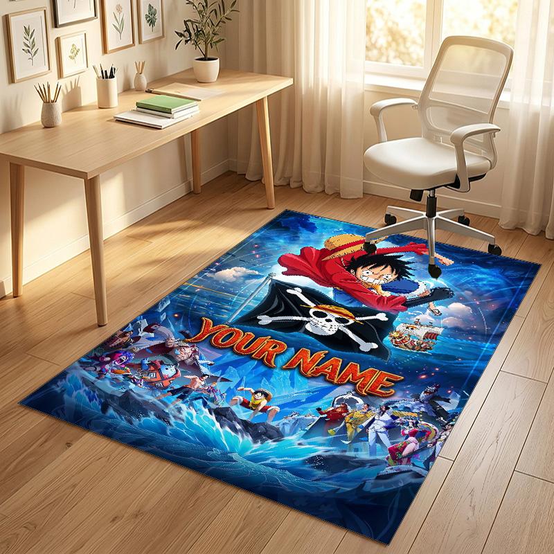 Personalized Crystal Velvet Carpet,One Piece Custom Printed Name, Plush Area Rug For Home Indoor Decor