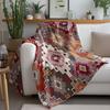 Geometric Pattern Throw Blanket Moroccan Kilim Rug Boho Cotton Cushion Cover Home Decor Sofa Bed Cover