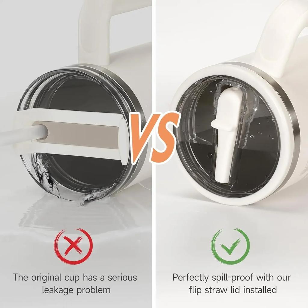 40oz Lid for Stanley Flip Straw Leak Proof Tumbler Lid Replacement for Stanley Cup Accessories Straw Cover