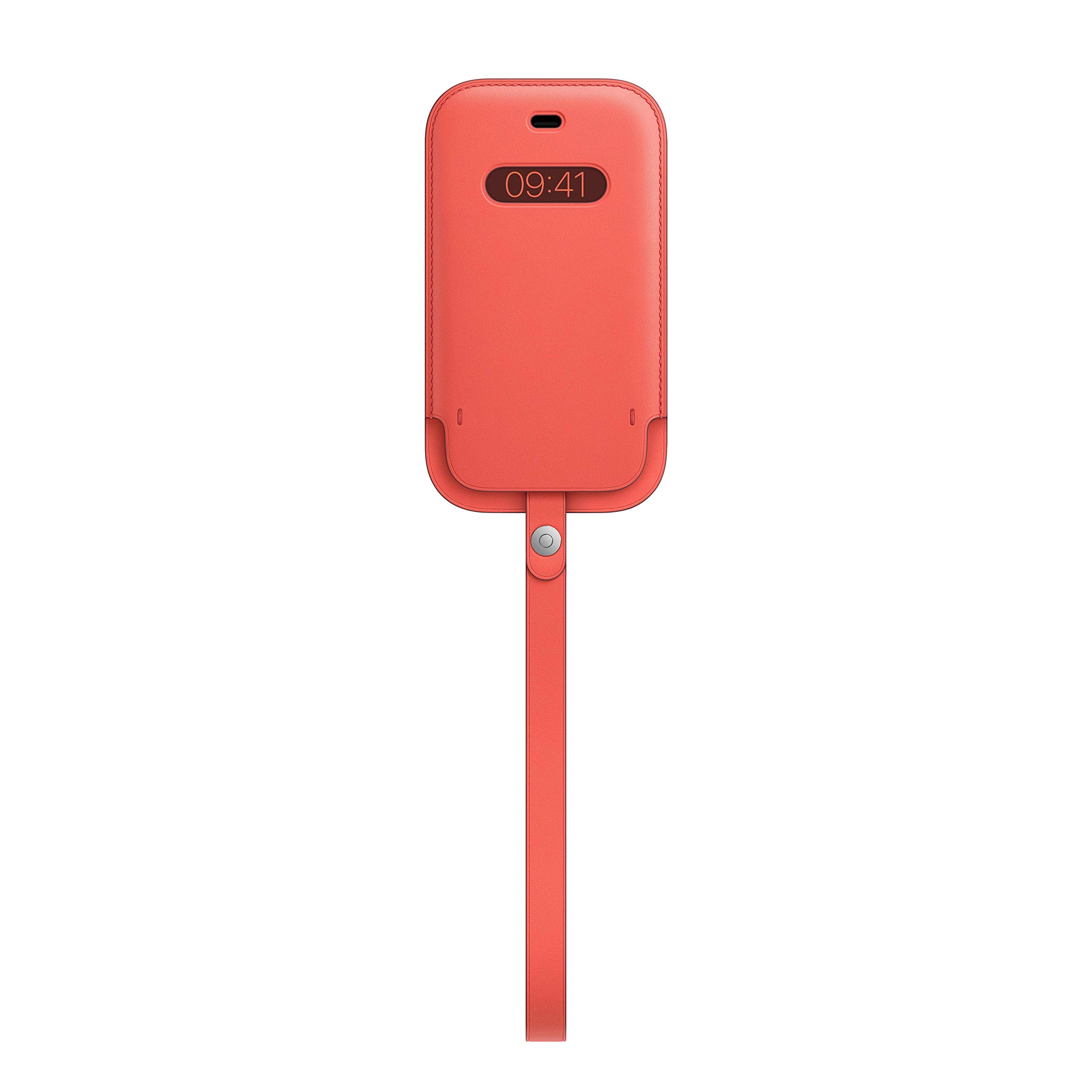 

iPhone 12 mini Leather Sleeve with MagSafe Pink Citrus Pouch -