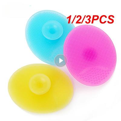 1/2/3PCS Gesichtsreinigungsbürste Dusche Badezimmerzubehör Minibürste Weiche Porenreiniger Gesichtswaschpad Peeling