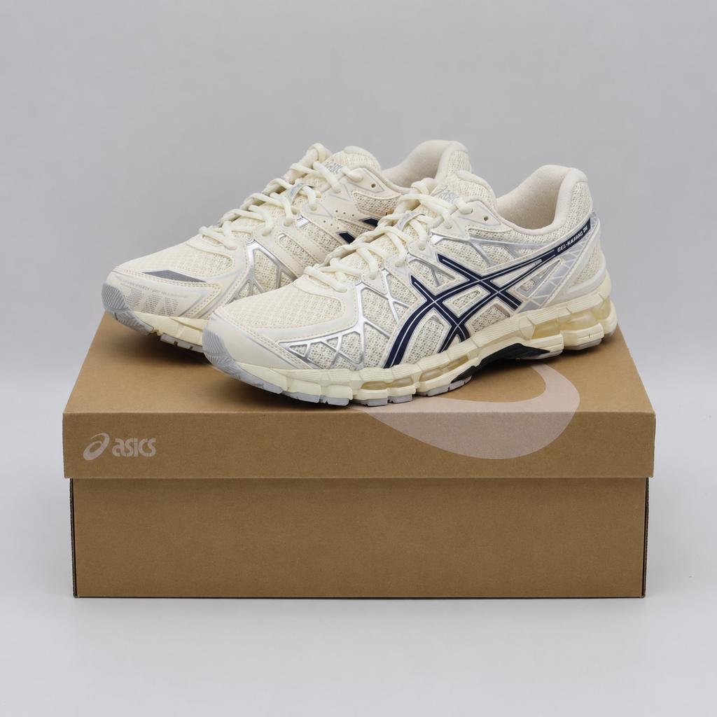 1203A388-104 Asics Gel-Kayano 20 Cream Independence Blue (Men's)