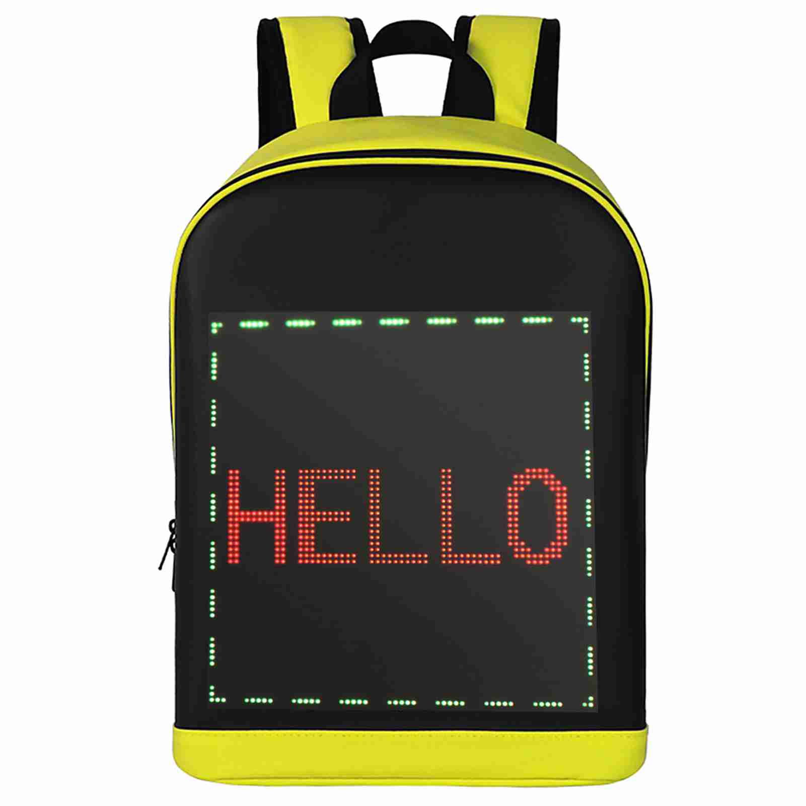 рекламный рюкзак светодиодный цветной экран настраиваемый рюкзак дорожная сумка рюкзак школьный рюкзак для мужчин женщин студентов колледжа жёлтый