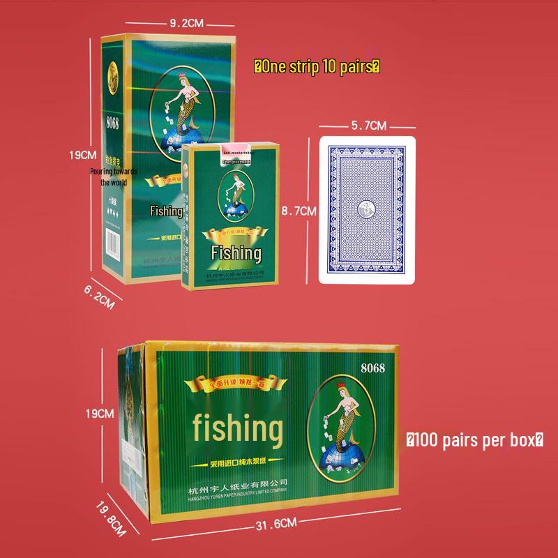 Fischerei-Themen-Spielkarten: Poker, Guan Dan, Dou Di Zhu Set - Heimunterhaltung 8639