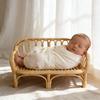 Handgefertigter Vintage Bambusstuhl Baby Fotografie Requisiten Babybett Wiege Unisex Posing Zubehör Für Baby Mädchen Jungen Fotoshootings Set