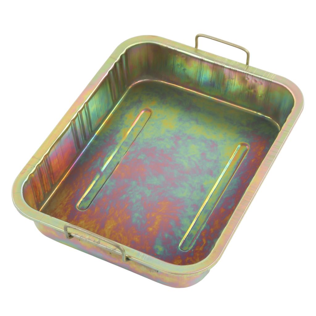 Galvanized Oil Drip Tray Pan Professional Metal Drain Container Auto Repair Tool for Vehicle