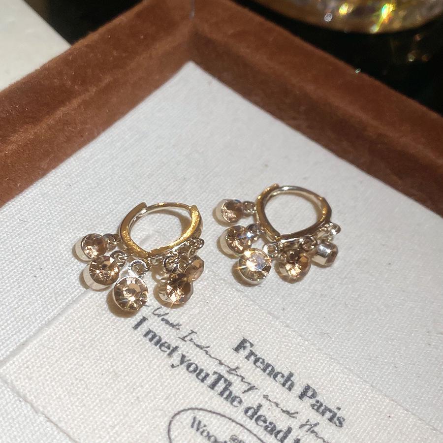 French Vintage Rhinestone Pearl Tassel Earrings - Elegant Luxurious Studs for Women