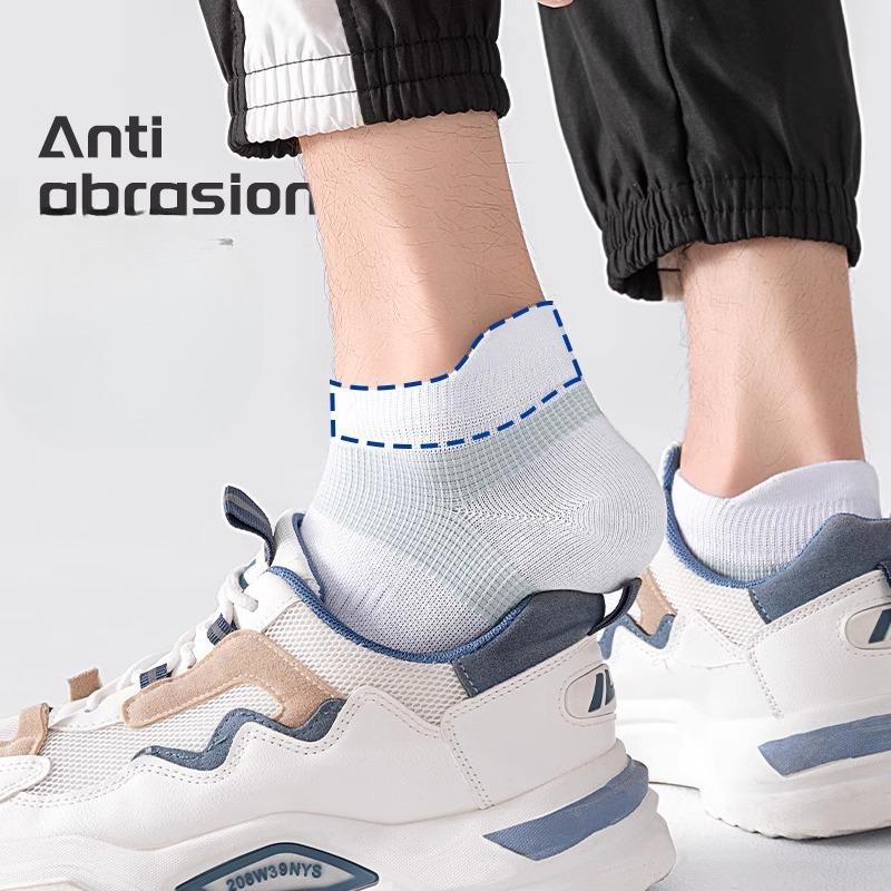 Sports Socks, Men's Short Socks, Pure Cotton Anti-odor, Summer Professional Running, Marathon, Badminton, Men's Basketball, Boat Socks