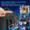 Bluetooth Speaker, 160W Peak Powerful Loud Stereo Sound Deep Bass Wireless Boombox with Subwoofer TWS Pairing Dynamic LED Light