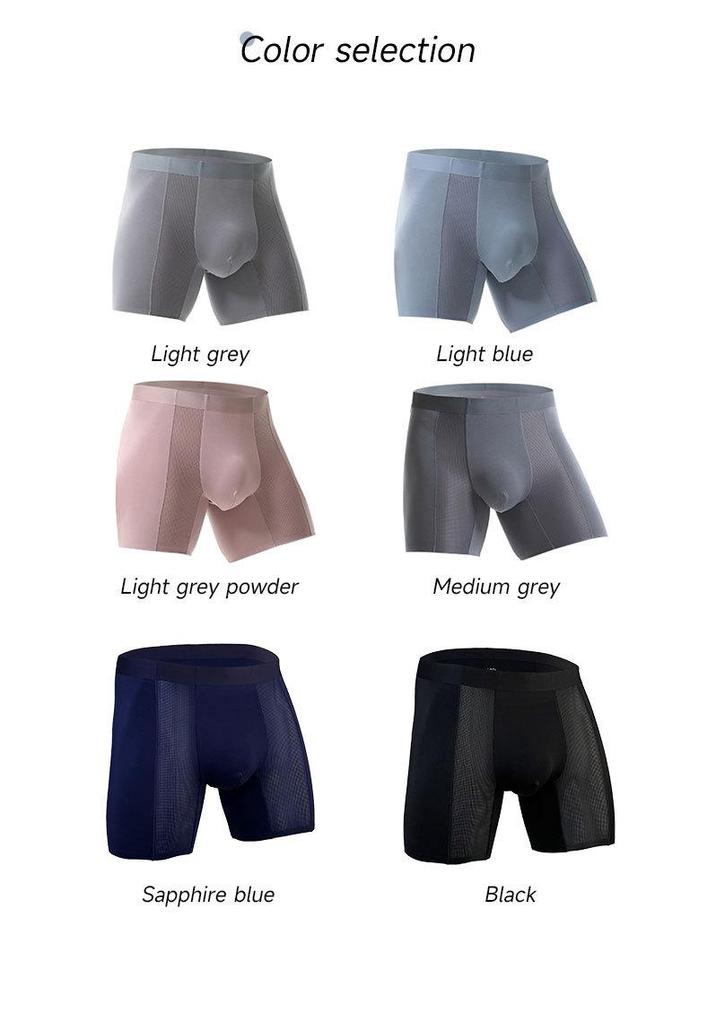 Men's Breathable Modal Mesh Boxer Briefs: Antibacterial, Seamless, Plus Size Comfort
