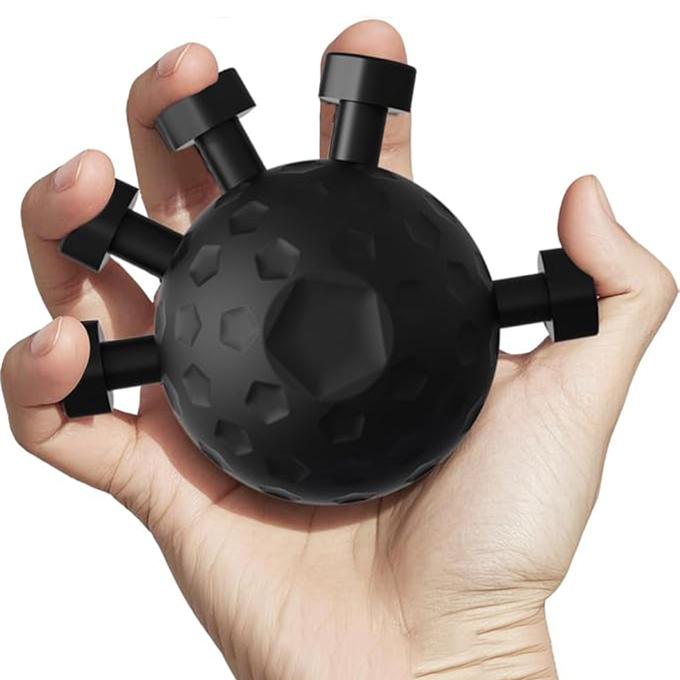 

Тренажер для пальцев Тренажер для пальцев Тренажер Усилитель кисти Регулируемая силовая тренировка Ручные мячи Эспандер Тренажер для рук Упражнение для силы рук чёрный