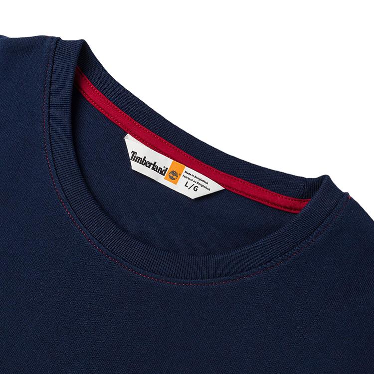 Timberland Casual Ribbed Knit Round Neck Short Sleeve T-Shirt Men Tops A5MYJ433