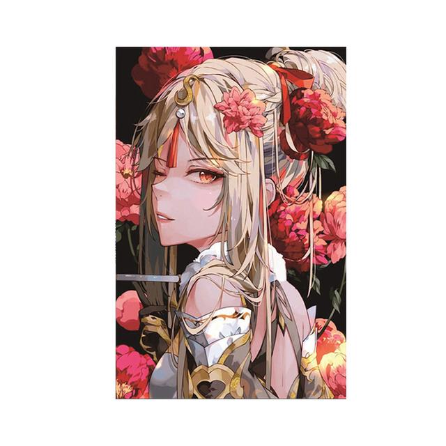 Zeichentrickfigur, Blumenposter, Raumdekoration, Anime-Spielbilder