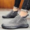Men's Shoes Fashion Suede Casual Shoes Classics Men's  Ankle Boots Casual Sneakers Side Zipper Mens Boots Anti Slip Oxford Shoes