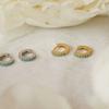 ZAKOL Simple Colorful Zircon Small Hoop Earrings for Women Girls Fashion Huggie Ear Buckle Women's Zircon Pendientes Mujer