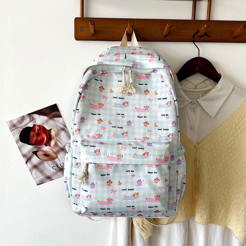 Новая корейская версия ins стиль большая вместимость милый школьный рюкзак повседневный простой универсальный рюкзак легкий сумка для весенней прогулки синий