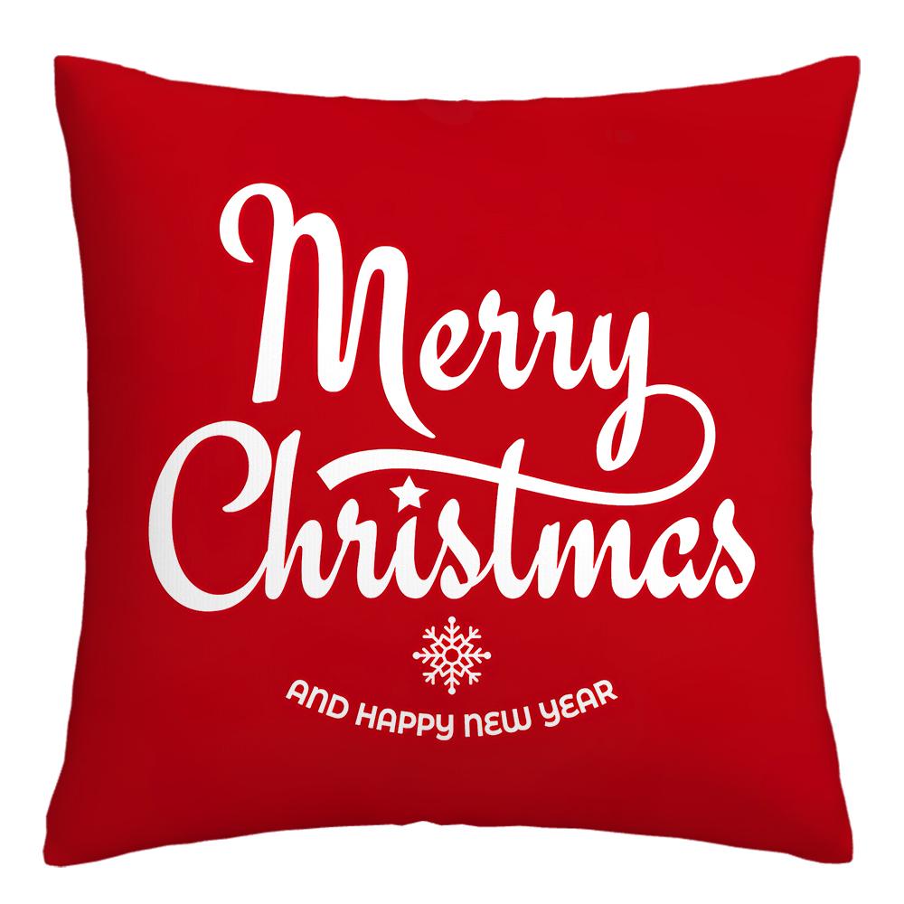 

С Новым годом, рождественские украшения, чехол для подушки с принтом, украшение для дома, гостиной, дивана, квадратная наволочка 45x45 см 40X40CM