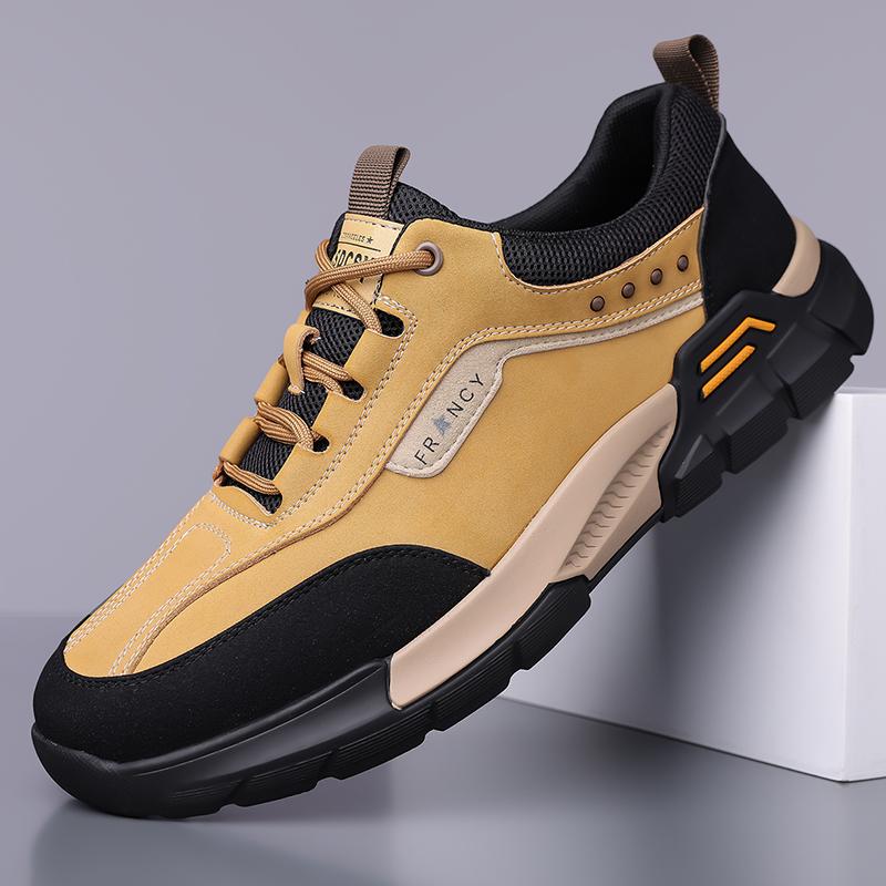 Fashionable Urban Casual Leather Men Shoes High-quality Comfort Flat Bottom Anti Slip Sports Shoes Brand Outdoor Versatile Shoes