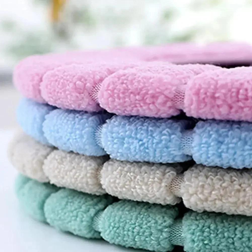 Knitting Pure Color Soft Pad Toilet Seat Washable Soft Thick Warm And Comfortable Pumpkin Shape Cover Closestool Mat Universal