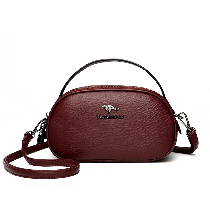 Fashionable Round Small Bag for Women New Shoulder Bag Solid Color Casual Large Capacity Mobile Phone Bag for Women