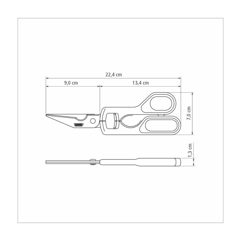 TRAMONTINA Cooking Scissors Super Corte Dishwasher Safe (Kitchen Scissors) 22.5cm