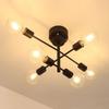 Szbritelight Ceiling E26 Pendant Rotatable LED Lighting Fixture Sold Nordic Dining LED Bulb No Installation Required Light, 6-Light Chandelier, Light,