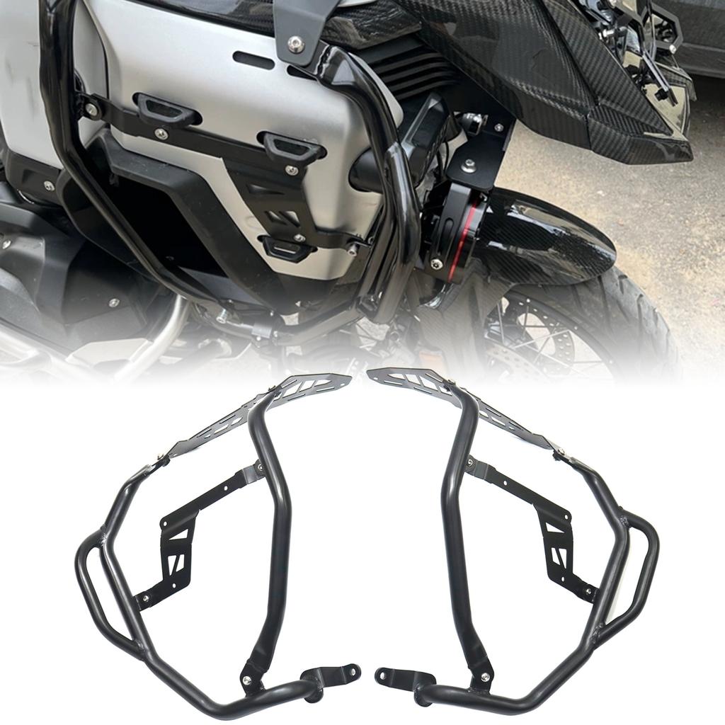 For BMW R1300GS ADV 2025 Carbon Steel Black Motorcycle Engine Upper Guard Bracket Mount Bumper Frame Support Protector Bar