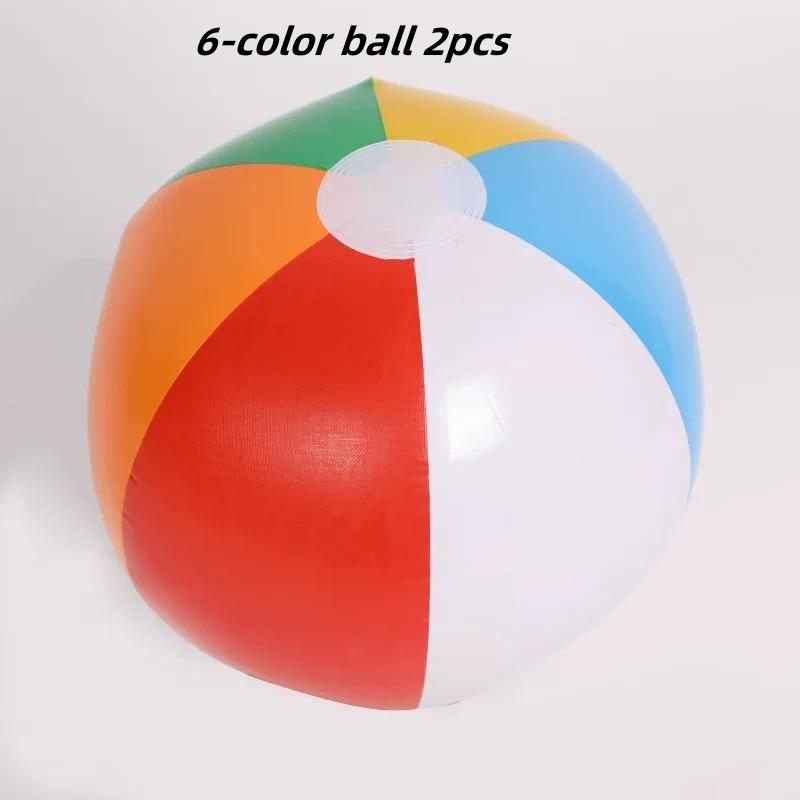 Rainbow Beach Balls Inflatable Swimming Pool Toys for Summer Water Games Kids Birthday Party Supplies Combo Beach Balls