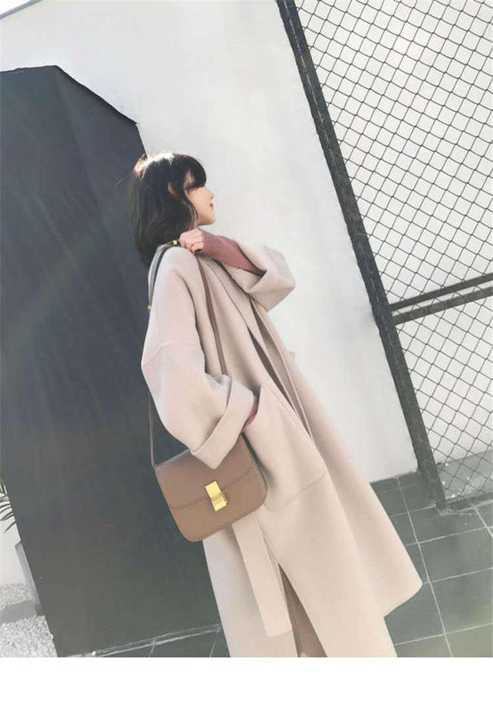 Women's Mid-Length Woolen Coat - 2026 Autumn/Winter Korean Style Thickened Version