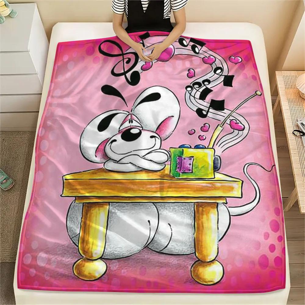 1PC Diddl Patterned Flannel Blanket Suitable For All Seasons for Home Decor Warmth and Comfort Gifts Holiday Present