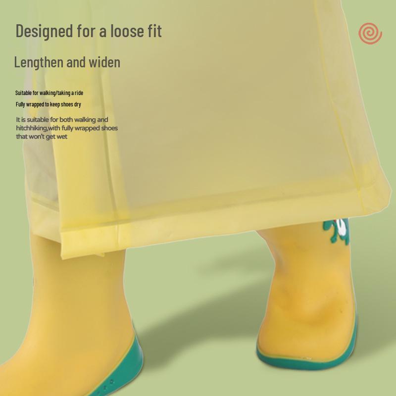Full-Body Cartoon Rain Poncho for Boys & Girls - Perfect for Primary and Kindergarten Students