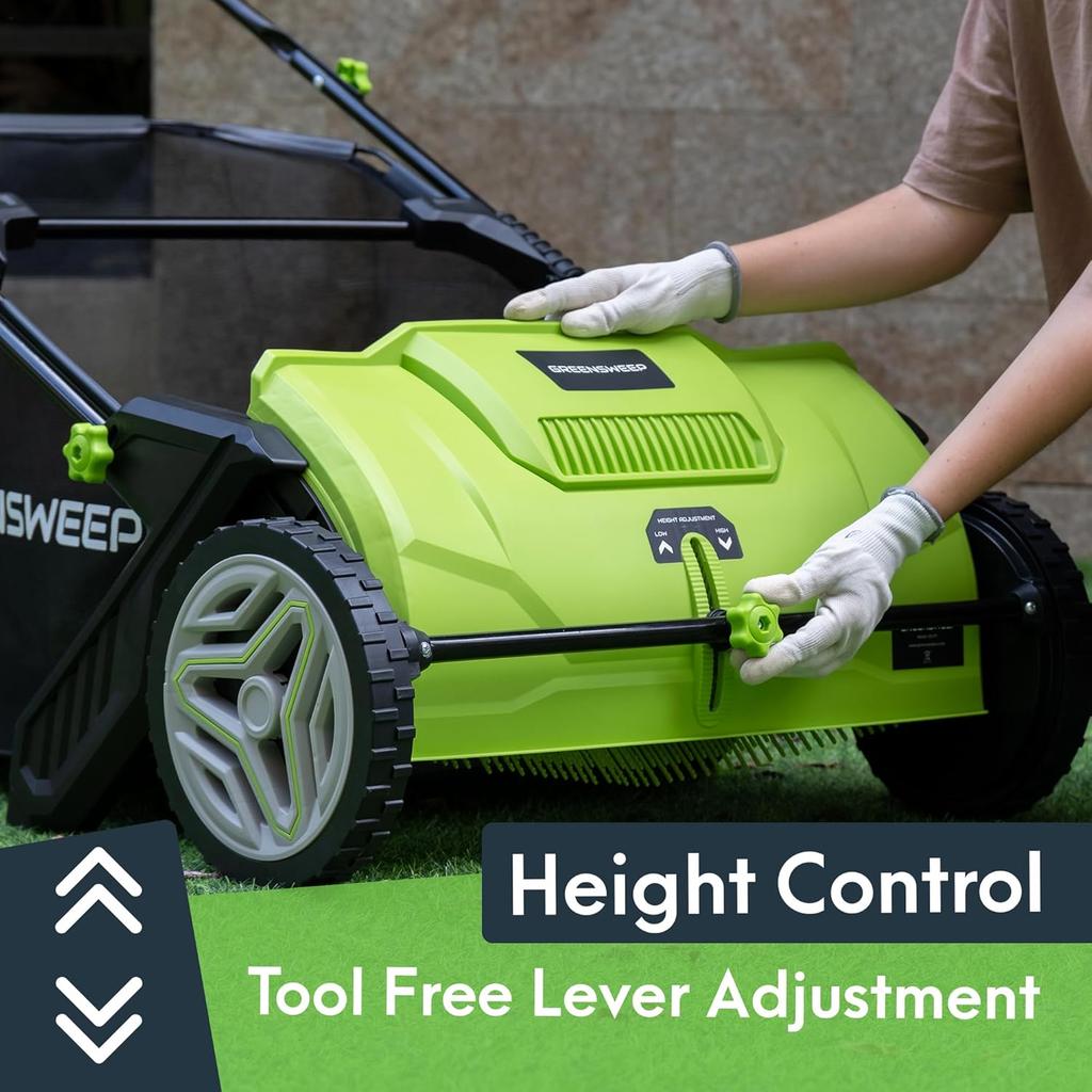 21 Inches Pickup Pro Garden Sweeper - Manual Leaf & Grass Push Lawn Sweeper 2025 USA