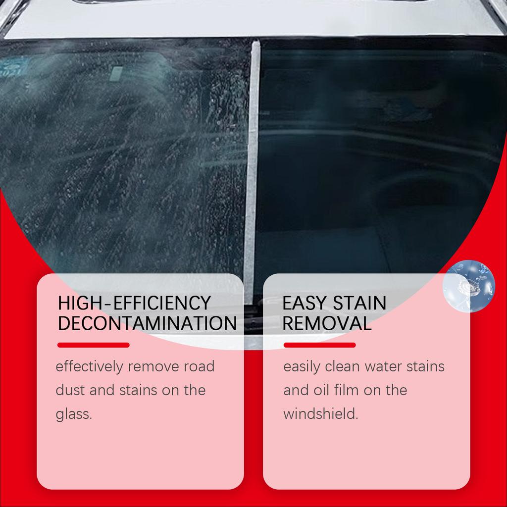 Car Glass Oil Film Remover With Supplements Kit Auto Windshield Glass Dust Removal Polishing Hydrophobic Cleaner Care Care