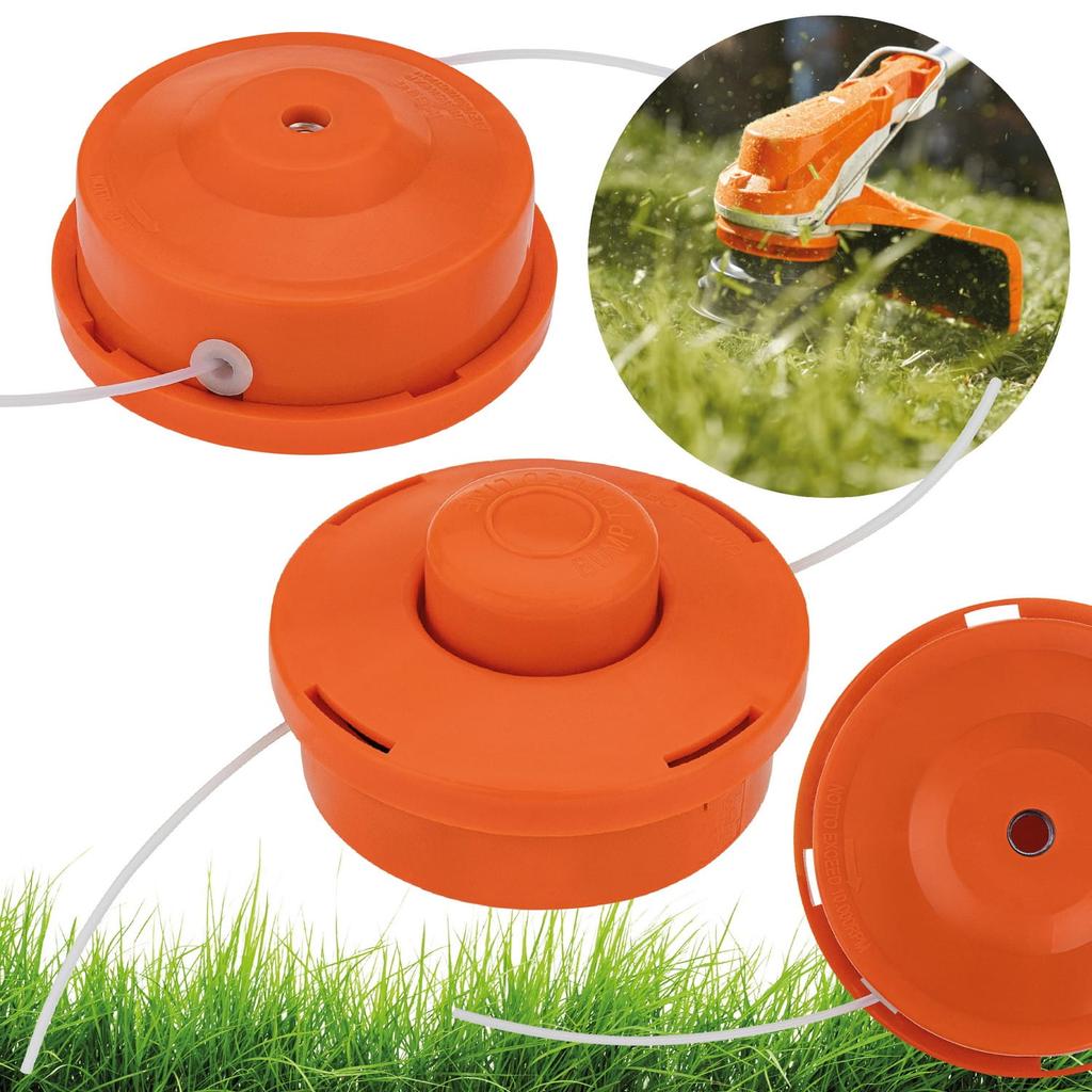 String head for a petrol brushcutter