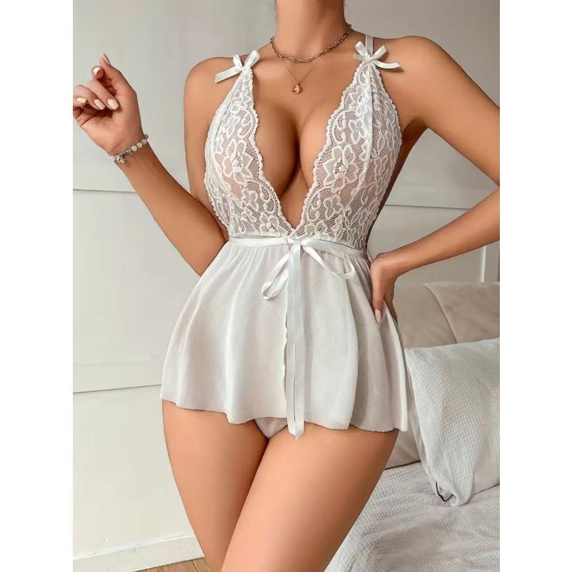 Sexy Lingerie Open Bra Crotchless Underwear For Sex Lace Transparent Lingerie Bodysuit Erotic Costumes