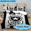 3PCS Custom Name Botafogo Emblem Bedding Set, Including 1pc Duvet Cover And 2pcs Pillowcases, Suitable for Dorms and Bedrooms Gift
