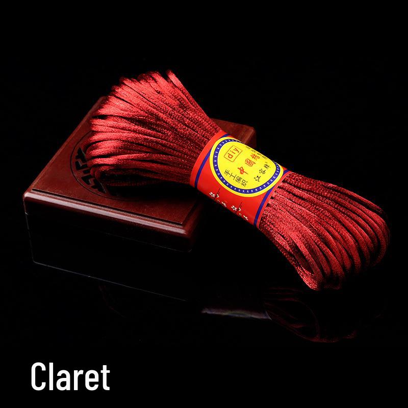 Red Polyester Chinese Knotting Cord for DIY Bracelets and Beading