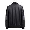 Large Size Leather Jacket Men's Spring and Autumn Tide Fat Man Plus Fat and Velvet Loose Splicing Fat Man Leather Jacket
