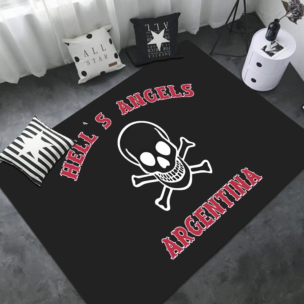 

Hell Angels Винтажний Принт Мотоциклетний Логотип Килимок для Дверей Нордичний Стиль Домашній Килимок для Дверей Ванна-Туалетні Килимки Спальня Килимки Біля Ліжка 40x120cm