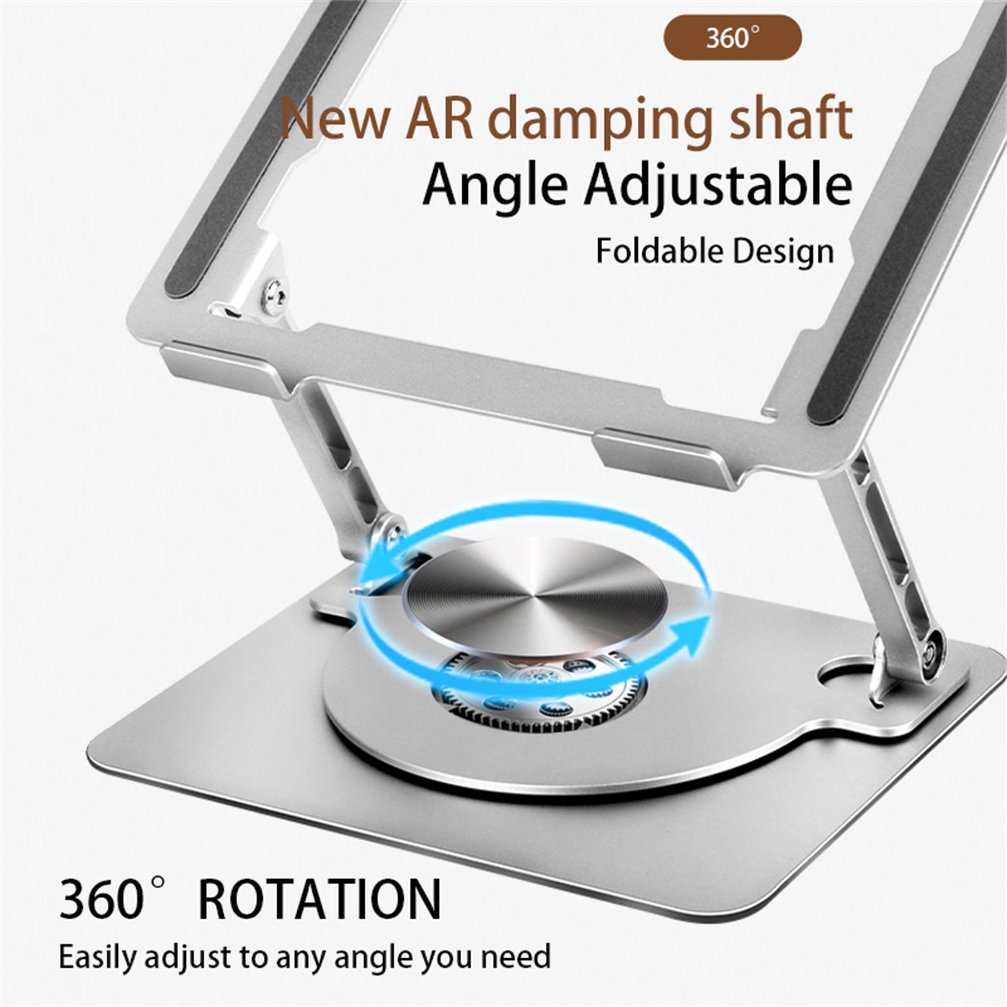 

D077 Aluminum Alloy Desktop Laptop Holder Hollow Heat Dissipation Rotatable Notebook Stand Grey