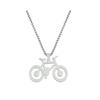 Bicycle Pendant Necklace for Women Man Silver Color Choker Stainless Steel Pendant Necklace Engagement Jewelry Accessories Gift