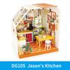 Robotime DIY Wooden Miniature Dollhouse 1:24 Handmade Doll House Model Building Kits Toys For Children Adult Drop Shipping