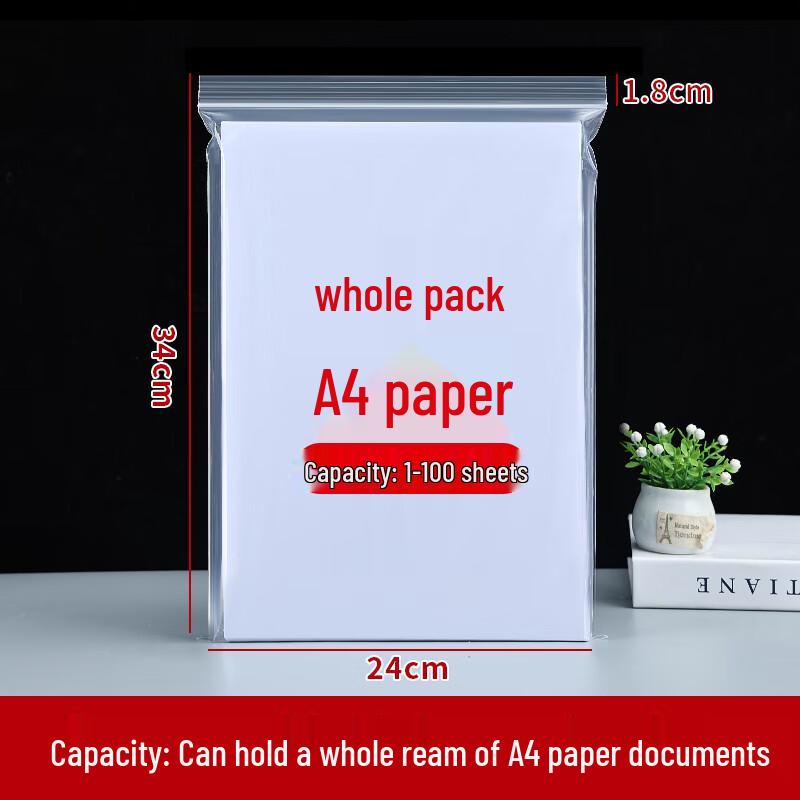 

MOLUONA A4 Transparent Self-Sealing Document Bags