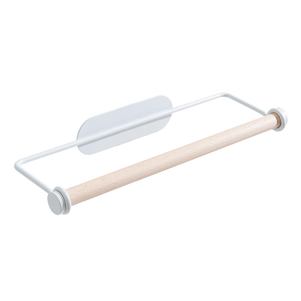 

Paper Roll Rack Wood Toilet Hanger Kitchen Bathroom Towel Storage
