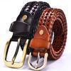 Zinc Zinc Alloy Men Weave Belt Retro Jeans Waistband Fashion Male Genuine Leather Belt  Ornament