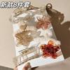 8Pcs Polychrome Hair Clip Set Frosted Shark Claw Clip Sweet Women Headwear for Updo Daily Wear Valentine's Day Hair Accessories