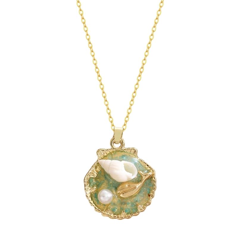 Artistic Blossomy Bivalve Charm Necklace 10 Artisanal Designs Additional Metal Mixture Jewelry Perfect For Gifting Instances
