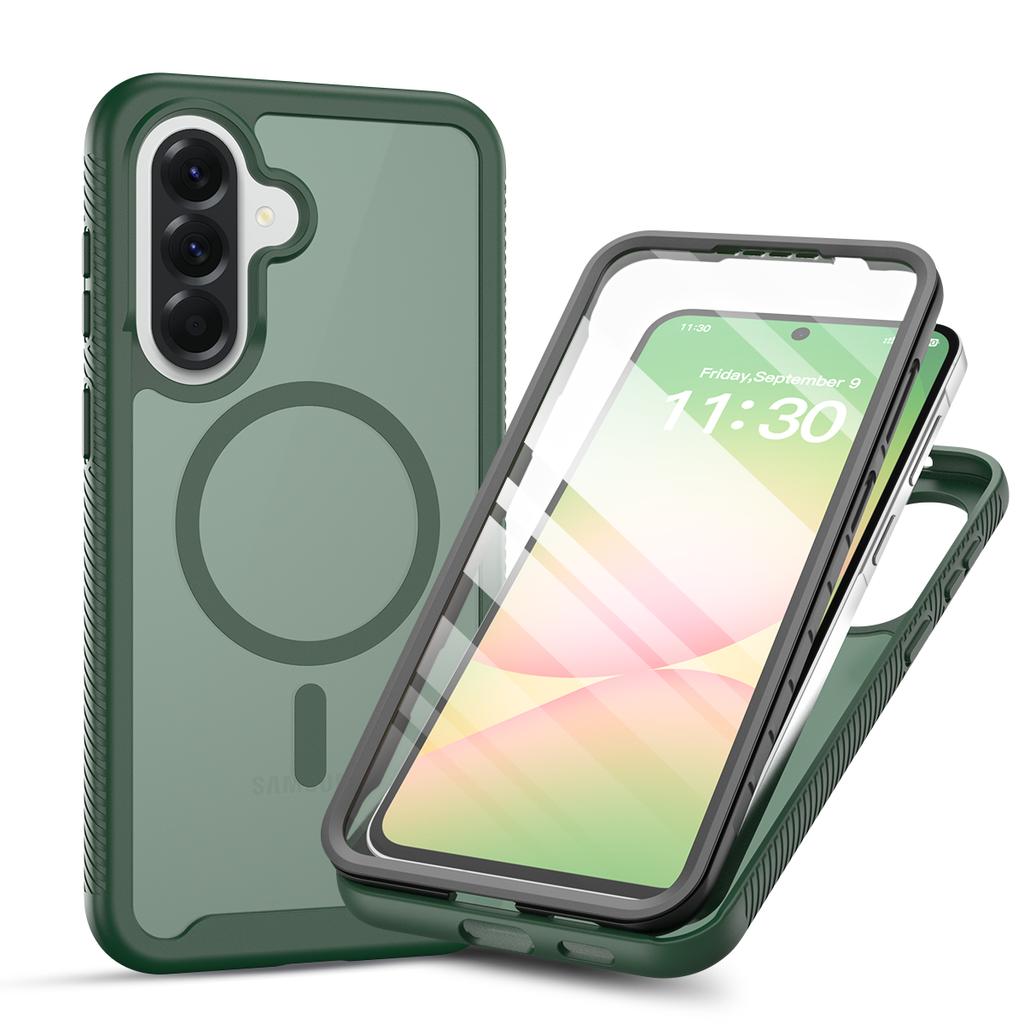 PET Screen Protector Skin Feel Matte Magnetic Phone Case For Samsung Galaxy A16 A26 A36 A56 A17 A37 A57 5G Translucent Cover